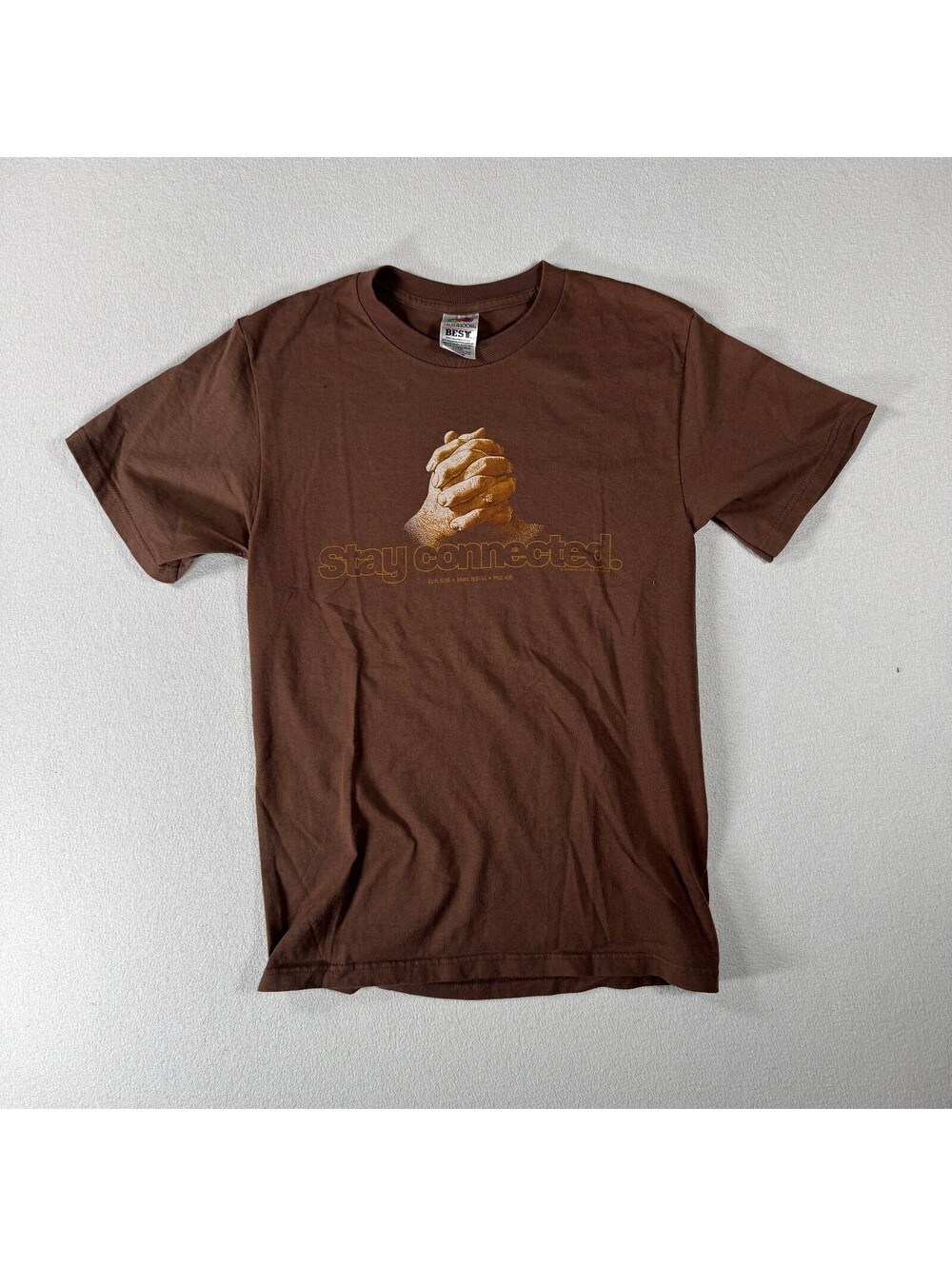 Vintage Y2K Stay Connected Jesus T-Shirt Size Small